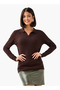 Regular Fit Collared Tricot Sweater - 3