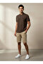 Men Short Sleeve Badge Accent Polo T-shirt - 2