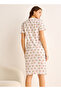 Printed Sleepshirt with Short Sleeves - 4