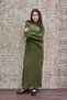 Khaki Long Knitwear Dress - 7
