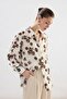 Patterned Loose Shirt - Brown - 4