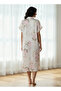 Night Dress Short Sleeve Floral Print - 3