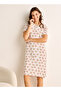 Printed Sleepshirt with Short Sleeves