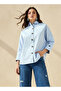 Cotton Oversized Shirt 3/4 Sleeves