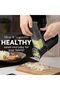 Electric Vegetable Slicer - Cordless Salad Cutter, 4 Interchangeable Blades
