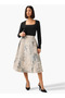 Midi A-line Skirt with Zip Closure - 3