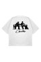 Unisex Corti̇ez Double Man and Bank Back Pattern Printed Oversize Thick Fabric Relaxed Cut Cotton T-Shirt - 3