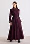 Modal Fabric A-Line Dress Plum - 2