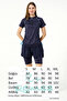 Short Sleeve Half Zipper Shorts Leggings Semi-Closed Swimsuit 24156 Dark Navy01 - 4