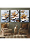 Gold Leaf Flower 3 Piece Canvas - Canvas Painting - 2