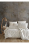 Puretouch Yarn-Dyed Natural Slub Duvet Cover Set Single Size 100% Cotton - 4