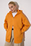 Zipper Detail Hooded Sweatshirt - 2