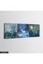 Blue Deer with Gold Detail 3 Piece Canvas - Canvas Painting - 2