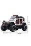 1:24 Scale Metal Off-Road Jeep White - Pull and Drop Toy Vehicle with Sound and Light, Doors Open - 4