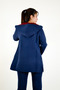 Hooded Pocket Knitwear Cardigan Navy Blue - 2
