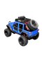 1:24 Scale Metal Off-Road Jeep Blue - Pull and Drop Toy Vehicle with Sound and Light, Doors Open - 4