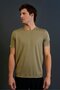 Regular Men's Crew Neck Light Khaki T-Shirt