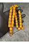 Ottoman Imitation High-End Spiral Marbled Collectible Crimped Amber Prayer Beads - 2