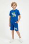 3-Piece Round Neck Print Detailed Colorful Capri Boys' 6-Piece Top and Bottom Set - 2