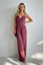 Women's Double-Breasted Collar Imported Crepe Fabric Jumpsuit - 2