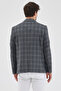 Guido Men's Navy Blue Polyviscon Fabric Slim Fit Mono Collar Sports Blazer Jacket - 8