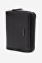 Gd 2822 Real Leather Zipper Snap Closure Women's Wallet Black - 3