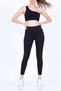 Women's Black High Waist Slimming Sports/Casual Leggings 2513 - 3