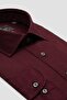 Piero Gabardin Cotton Comfort Fit Claret Red Classic Collar Men's Straight Shirt - 2