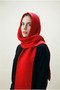 Women's Hooded Thick Knitwear Scarf – Red - 3