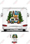 Camp Life Written on the Caravan Tree Fire Image Caravan Sticker Coating