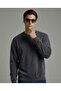 Washable Crew Neck Oversized Sweatshirt 3 Yarn - 4