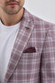 Polembia Men's Burgundy Polyviscose Fabric Slim Fit Mono Collar Sports Blazer Jacket - 2