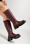 Zri̇n236-340 Premium Burgundy Zippered Daily Women's Boots - 2