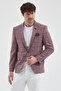 Pascolo Men's Burgundy Polyviscose Fabric Slim Fit Mono Collar Sports Blazer Jacket