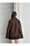 Women's New Season Buttoned Stand-Up Collar with Belt Cashemere Coat Jacket - 6