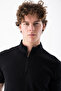 Men's Half Zipper and Short Sleeve T-Shirt - 6