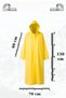 Yellow + Navy Blue Unisex Eva Fabric Water and Windproof Adult Fan Raincoat - 2