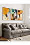 Abstract Art Portrait 3 Piece Wooden Framed Painting Act - 3