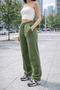 Women's Trendy Baggy Leg Modal Fabric Sweatpants with Double Pockets Wide Leg - 3