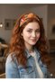 Handmade, Cross-Stitch Embroidered, Headband, Crown, Floral, Cross-Tied, Bohemian - 2