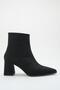 Black Suede Women's Boots Pointed Toe Non-Slip Sole Zippered Thick Heel Astrid