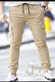 Men's Camel Quality Cotton Stretchable Cargo Pocket Pack Jogger Pants with Elastic Waist - 2