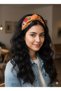 Handmade, Cross-Stitch Embroidered, Headband, Crown, Floral, Cross-Tied, Bohemian - 6