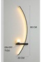 Samsung Led Decorative Wall Sconce Single Hotel Living Room Bedroom Indoor 80cm Black Case Daylight - 2