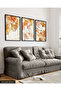 Watercolor Look Rose 3 Piece Wooden Framed Painting Act - 3