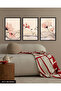 Minimalist Soft Flower 3 Piece Wooden Framed Painting Act - 2