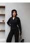 Snap Fastener Cardigan Pants Knitwear Set - 2