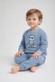 Baby Boy Stretchy Jeans 2-Piece Set Skateboarder Teddy Bear Printed Sweatshirt Tracksuit Set 6-9-12-18- - 2