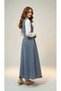 Girl's Casual Shirt Hijab Long Denim Dress-Elb-4051 - 2