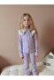 Girl's Collared Lace-Up Tights Suit with Ribbed Knit Ramlik Tights - 3